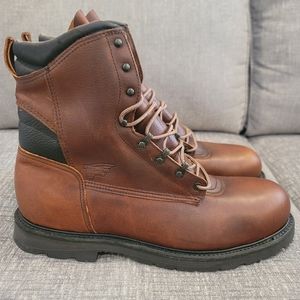 Red Wing Work Boots 2264 Brown Leather Safety Toe Mens Size 15 D